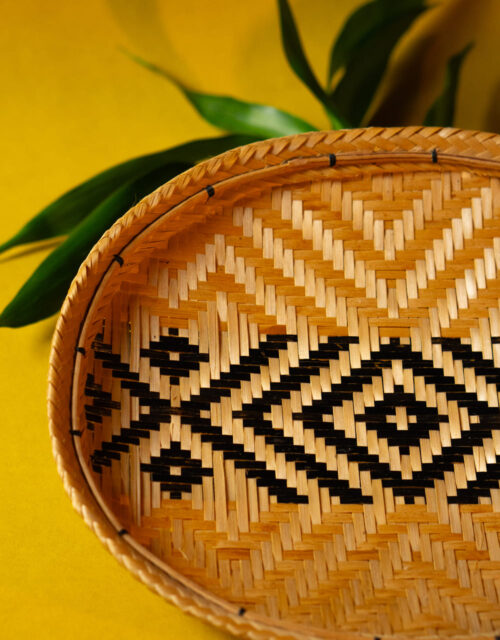 Cesto de Fibra de Arumã Grafismo - Taurepang